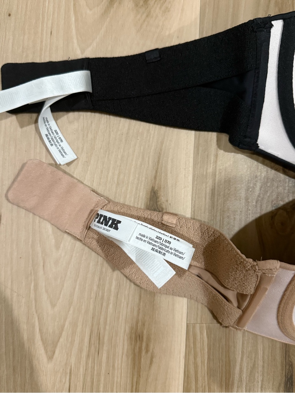 PINK Victoria's Secret Strapless Seamless Bandeau Bra - Black & Nude - Picture 3 of 3